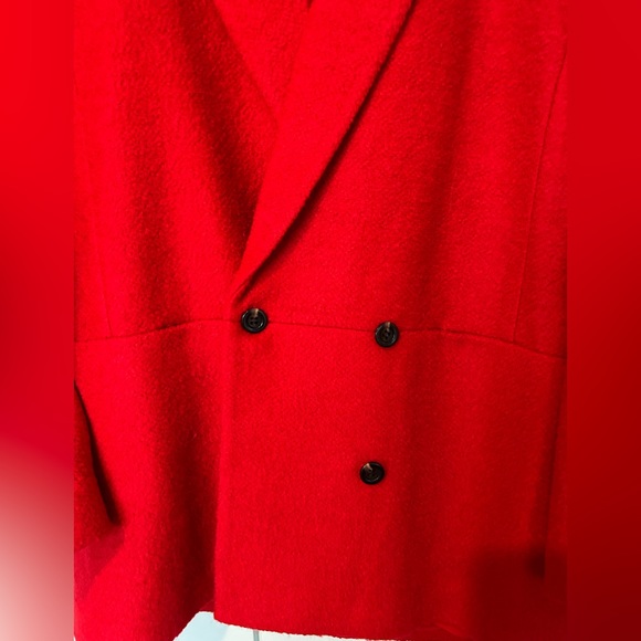 NWOT Ann Taylor red pea coat size L - Picture 4 of 8